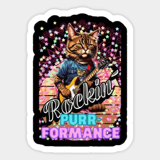 "Gato Rockero: Rockin' Purrformance" Sticker